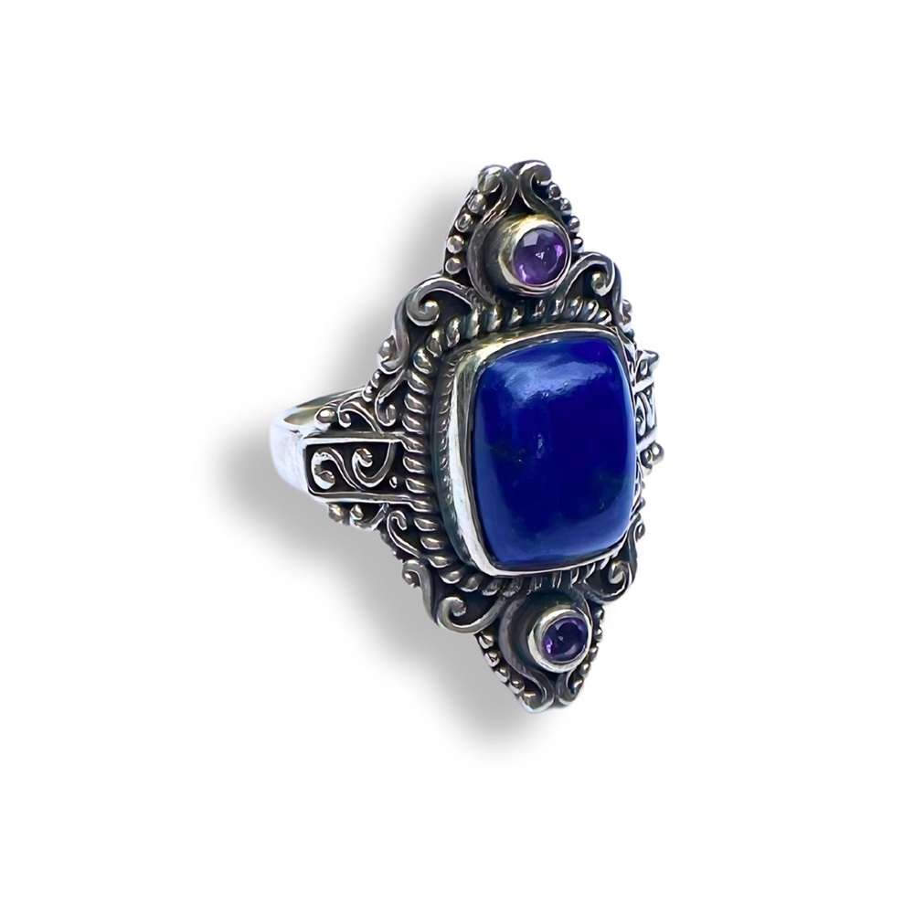 Balinese Sterling Silver Lapis Ring